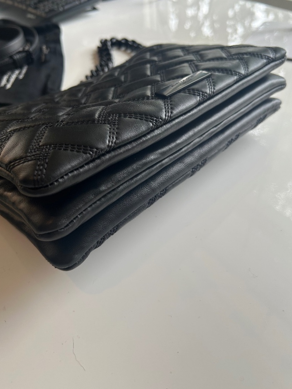 KURT GEIGER Kensington Drench Black Pouch Bag NWOT - Picture 6 of 13